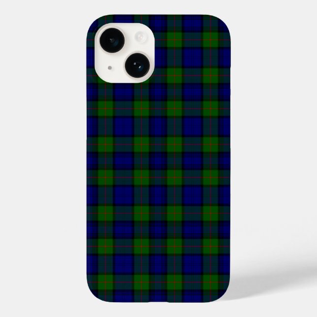 Coques Case-Mate iPhone Murray tartan bleu vert plaid (Verso)
