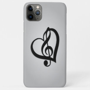 Case-Mate iPhone Case Music G Heart on Silver