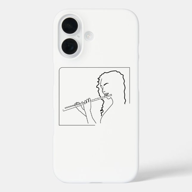Coques Case-Mate iPhone Music Lover, Flute Player,  (Verso)