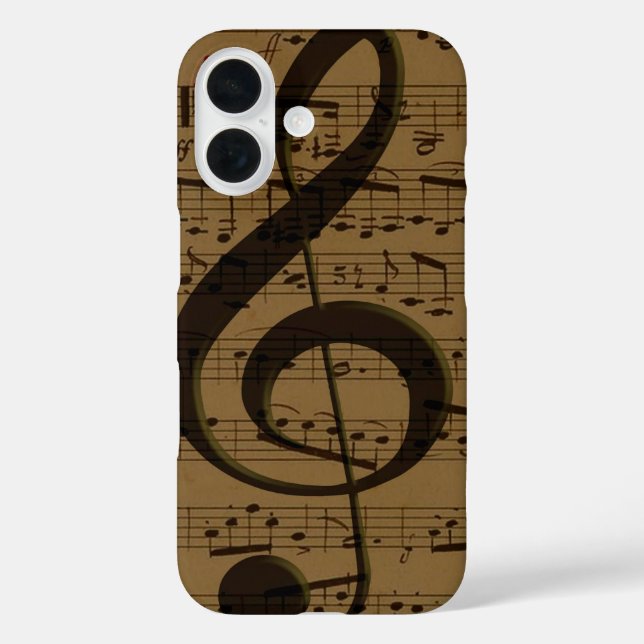 Coques Case-Mate iPhone Musical Treble Clef Sheet Musique Classique (Verso)