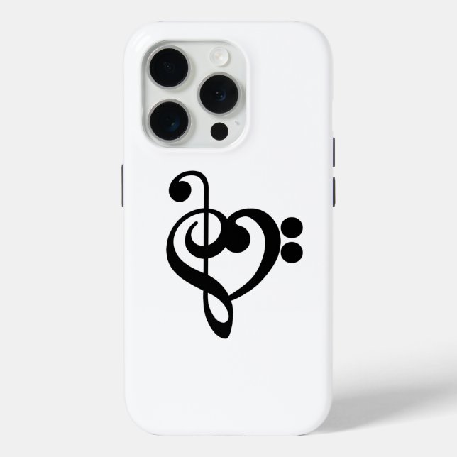 Coques Case-Mate iPhone Musicien Musique Cœur - Clé de Sol Clé de Fa (Verso)