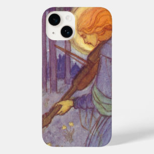 Coque Pour iPhone 14 Musique angélique jouant du violon, musique vintag