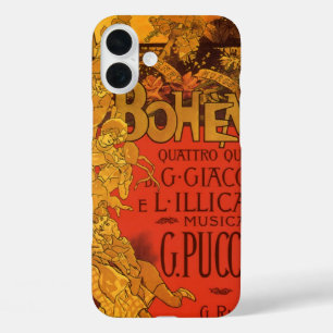 Coque Pour iPhone 16 Plus Musique Art Nouveau vintage, Opéra de La Bohême, 1