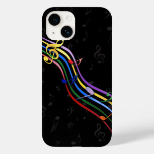 Coque Pour iPhone 14 Musique couleur arc-en-ciel