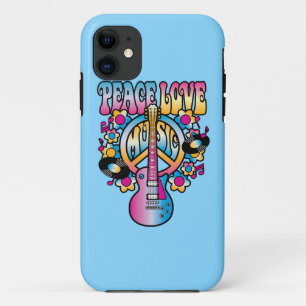 Coque iPhone 11 Musique d'amour de paix