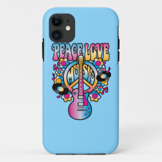 Coque iPhone 11 Musique d'amour de paix