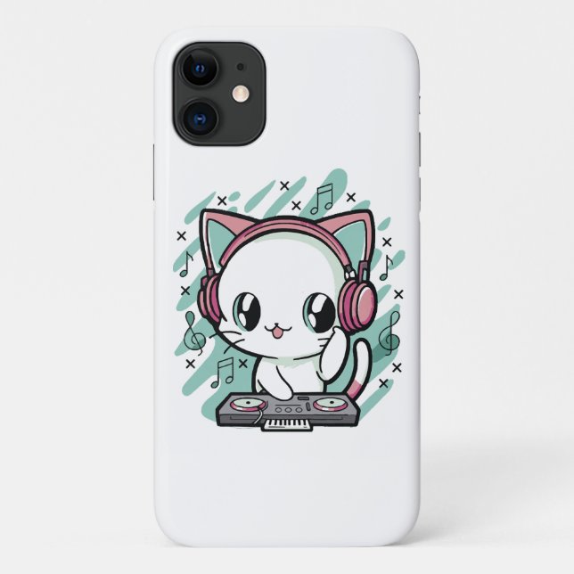 Coques Case-Mate iPhone musique de chat (Dos)