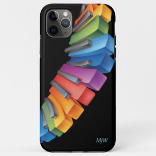 Case-Mate iPhone Case Musique de clavier de piano coloré avec votre mono