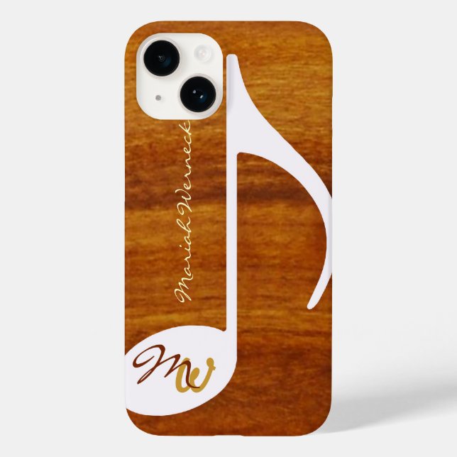 Coques Case-Mate iPhone musique graphique style bois (Verso)