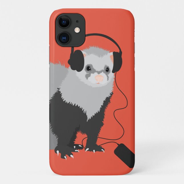 Coques Case-Mate iPhone Musique Lover Ferret (Dos)