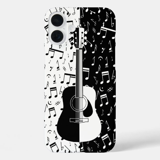 Coques Case-Mate iPhone Musique moderne noir et blanc art (Verso)