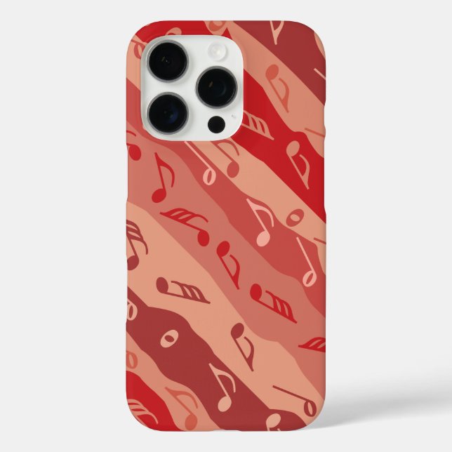 Coques Case-Mate iPhone Musique Note Stripes Reds (Verso)
