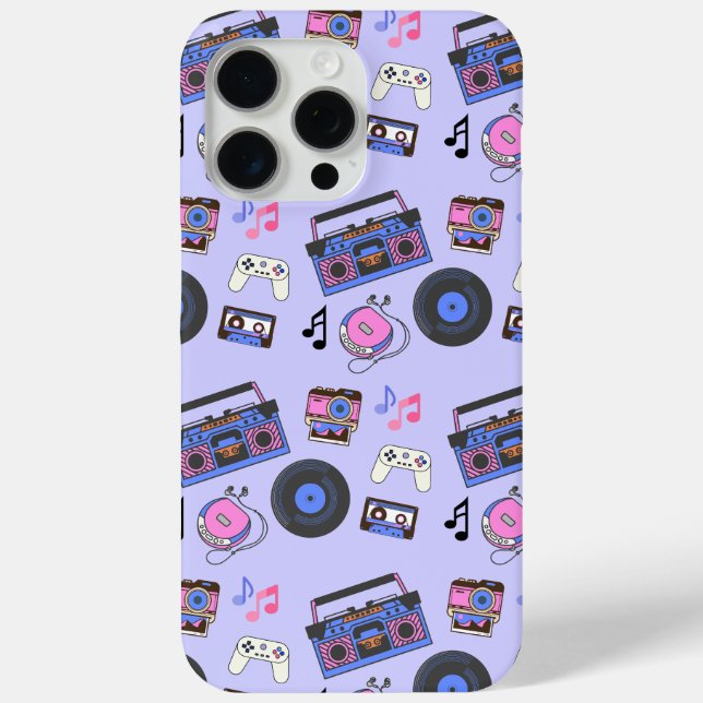 Coques Case-Mate iPhone Musique Rétro des Années 80 Nostalgique (Verso)