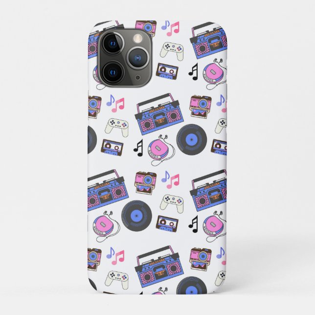 Coques Case-Mate iPhone Musique Rétro des Années 80 Nostalgique (Dos)