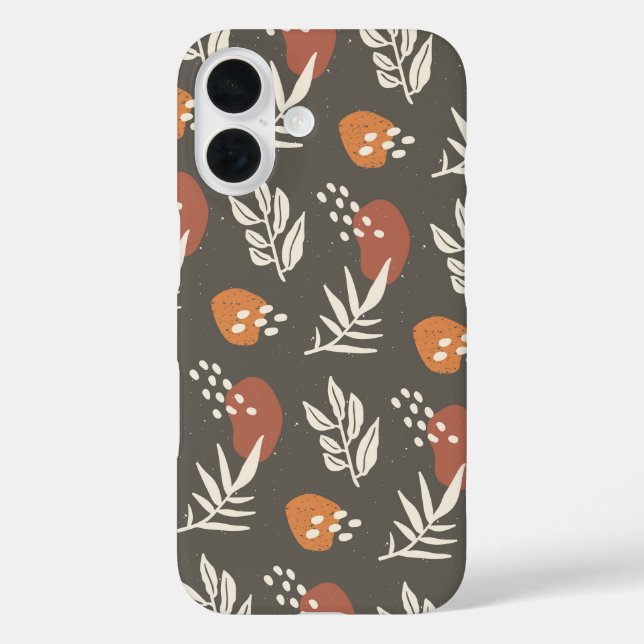 Coques Case-Mate iPhone Muted Botanica - Feuilles modernes de terre (Verso)