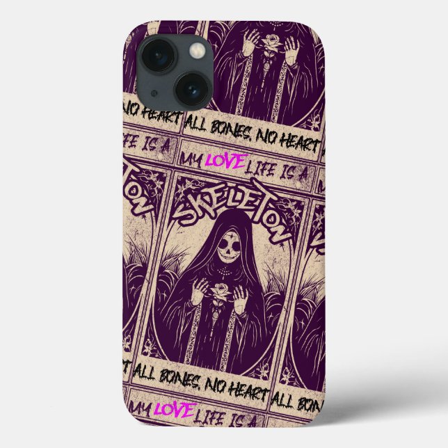 Coques Case-Mate iPhone My Love Life is a Skeleton All Bones No Heart (Verso)