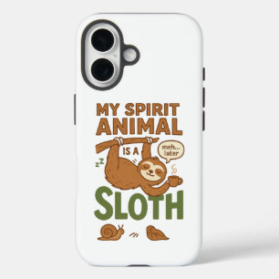 Coque Pour iPhone 16 My Spirit Animal est une Sloth