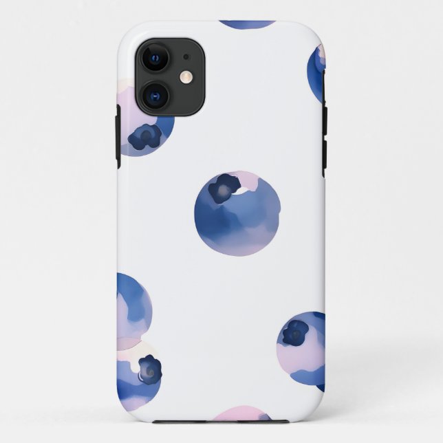 Coques Case-Mate iPhone Myrtilles motif aquarelle  (Dos)