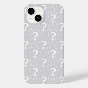 Coque Case-Mate iPhone Mystère point de question énigme puzzle gris clair