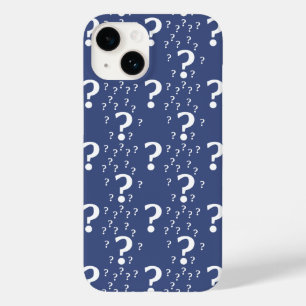 Coque Case-Mate iPhone Mystère question marque énigme puzzle bleu