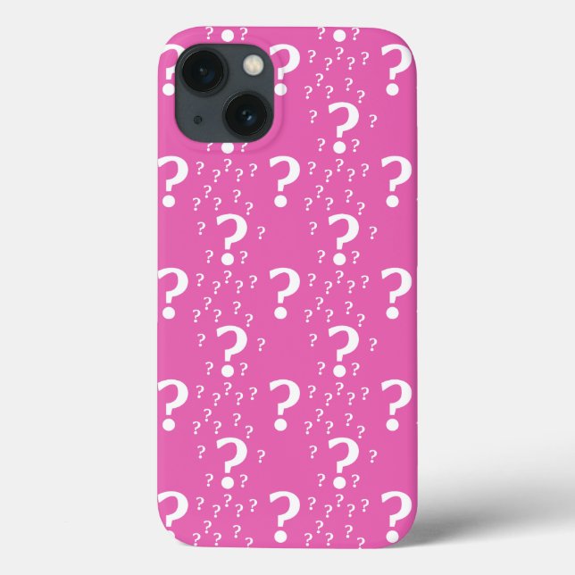 Coques Case-Mate iPhone Mystère question marque énigme puzzle rose Coque-M (Verso)