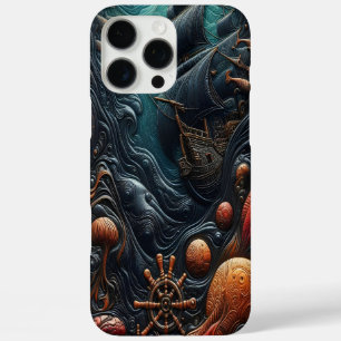 Coque iPhone 16 Pro Max Mystérieuse scène océanique avec des créatures mar