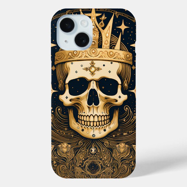 Coques Case-Mate iPhone Mystic Skull King Crown sur Skeleton Dark Academia (Verso)