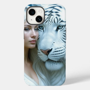 Coque Case-Mate iPhone Mystic White Tiger and Woman