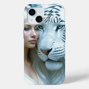 Coque Case-Mate iPhone Mystic White Tiger and Woman