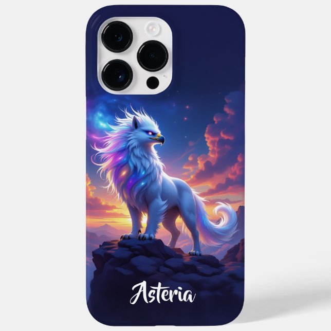 Coques Case-Mate iPhone Mythical White Griffin on Top of the World (Verso)
