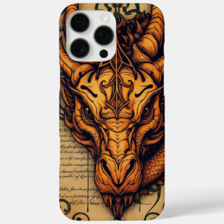 Coque iPhone 16 Pro Max Mythique du dragon doré enchanté
