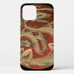 Coque Case-Mate iPhone Mythologie vintage, dragon asiatique doré antique