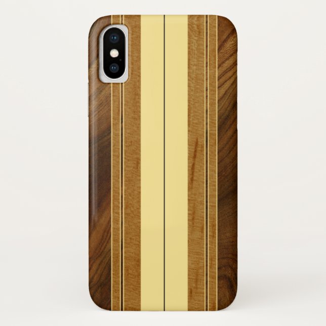 Coques Case-Mate iPhone Nalu Mua Faux Koa Bois Surf (Dos)