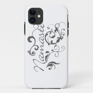 Coque Case-Mate Pour iPhone Namaste dans les tourbillons gris foncé