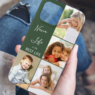 Case-Mate iPhone Case Nana Life est la Best Life 4 Photo Collage Green