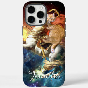 Coque iPhone 16 Pro Max Napoléon Cat dans l'espace