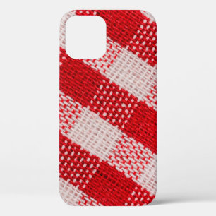 Case-Mate iPhone Case Nappe en tissu à damiers rouge texture motif ba