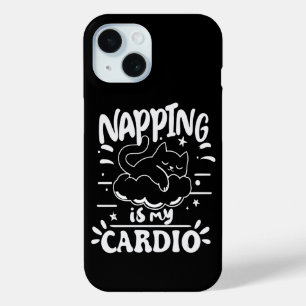 Coque Case-Mate iPhone Napping Est Mon Cardio Simple Drôle Design Chat