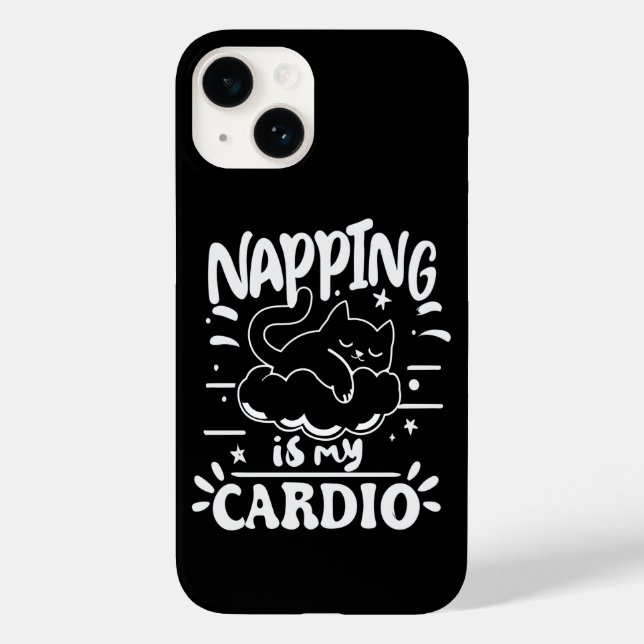 Coques Case-Mate iPhone Napping Est Mon Cardio Simple Drôle Design Chat (Verso)