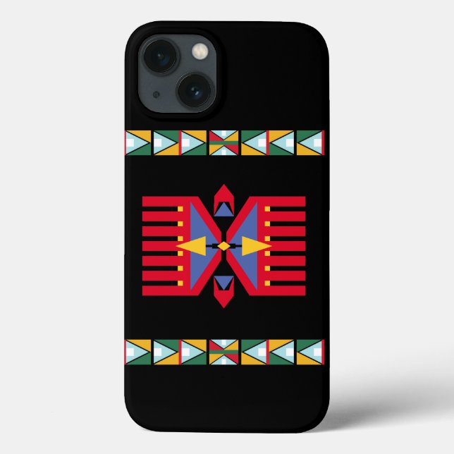 Coques Case-Mate iPhone native american indian traditional textile motifs  (Verso)