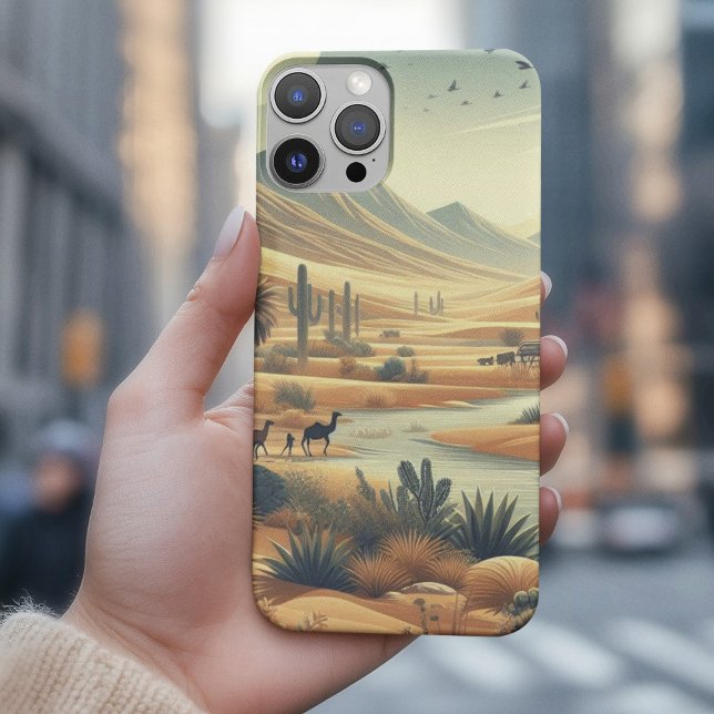 Coques Case-Mate iPhone Nature du désert avec rivière et Cactus (Créateur téléchargé)