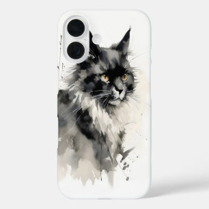 Coque Pour iPhone 16 Nature Enk Peinture Chat