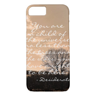 Coque iPhone 7 Nature inspirée de citation d'énonciation de poème