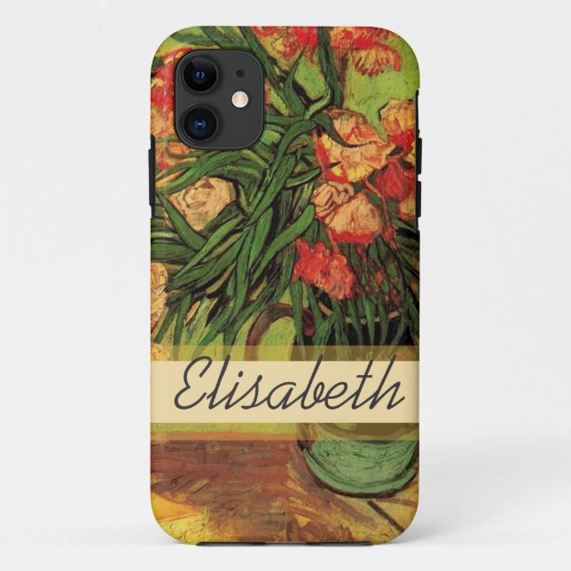 Coques Case-Mate iPhone Nature morte Vase avec Oleanders et Livres, Van Go (Dos)