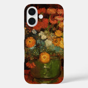 Coque Pour iPhone 16 Nature morte Vase avec Zinnias par Vincent van Gog