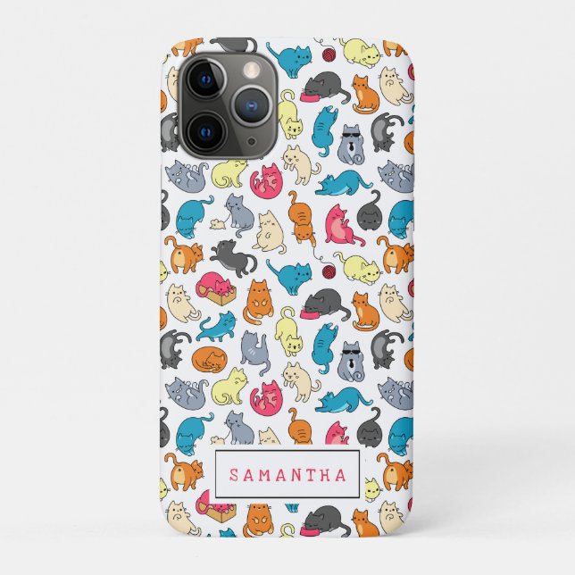Coques Case-Mate iPhone Naughty Chats Kittens Foule Personnalisée (Dos)