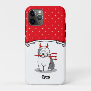 Case-Mate iPhone Case Naughty Devil Old English Sheepdog (Gris 1)