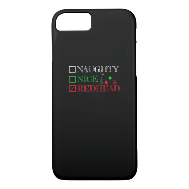 Coques Case-Mate iPhone Naughty Nice Redhead Christmas Funny Holiday  (Dos)