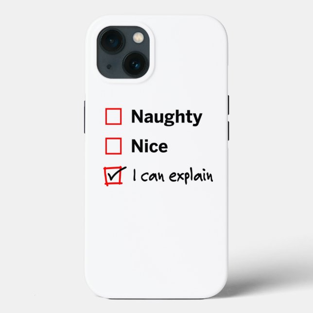 Coques Case-Mate iPhone Naughty ou Nice - Je peux expliquer (Verso)