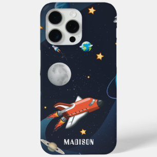 Coque Case-Mate iPhone Navette spatiale Voyage Lune Étoiles Personnalisée
